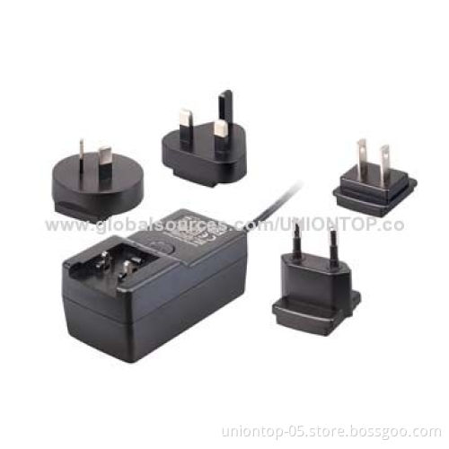 12V 1A AC/DC Interchangeable Power Adapter for Atmospheric Ionizer with CE/FCC/UL/GS/CB/PSE C-tick